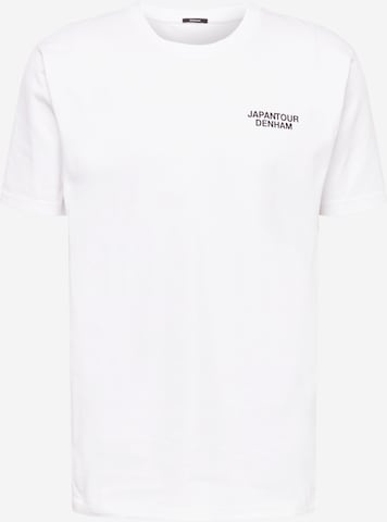 DENHAM Μπλουζάκι 'SHIGO' σε λευκό: μπροστά