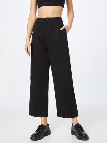 Tommy Jeans Wide Leg Hose in Schwarz: predná strana