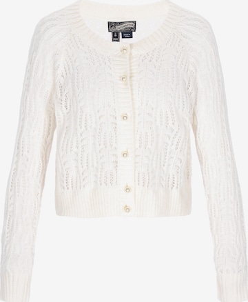 Cardigan DreiMaster Vintage en blanc : devant