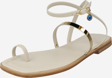 Marietta's Fantasy T-bar sandals 'MELANTHI' in Beige: front