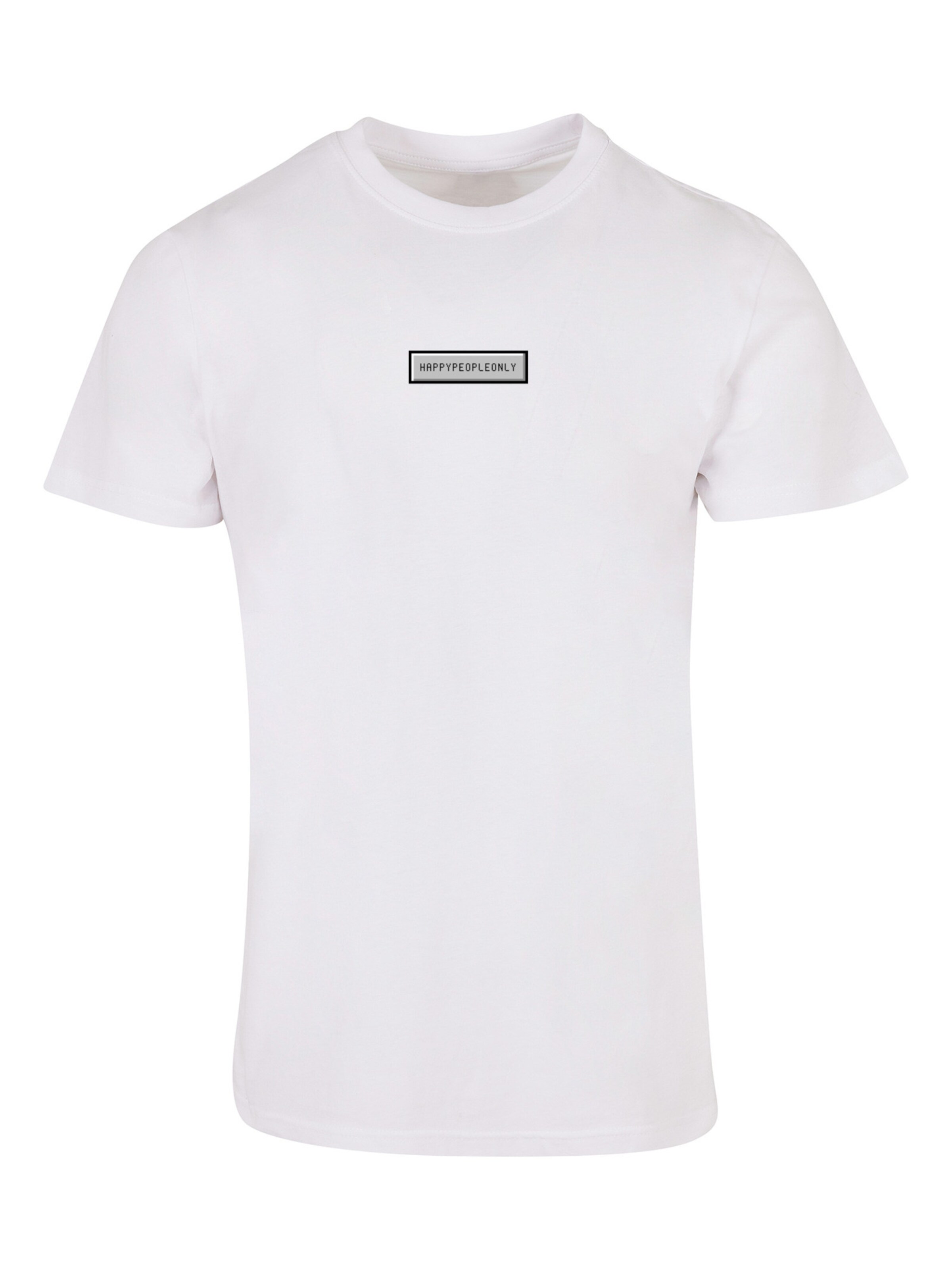 F4NT4STIC Shirt 'Happy People Only' in White: front