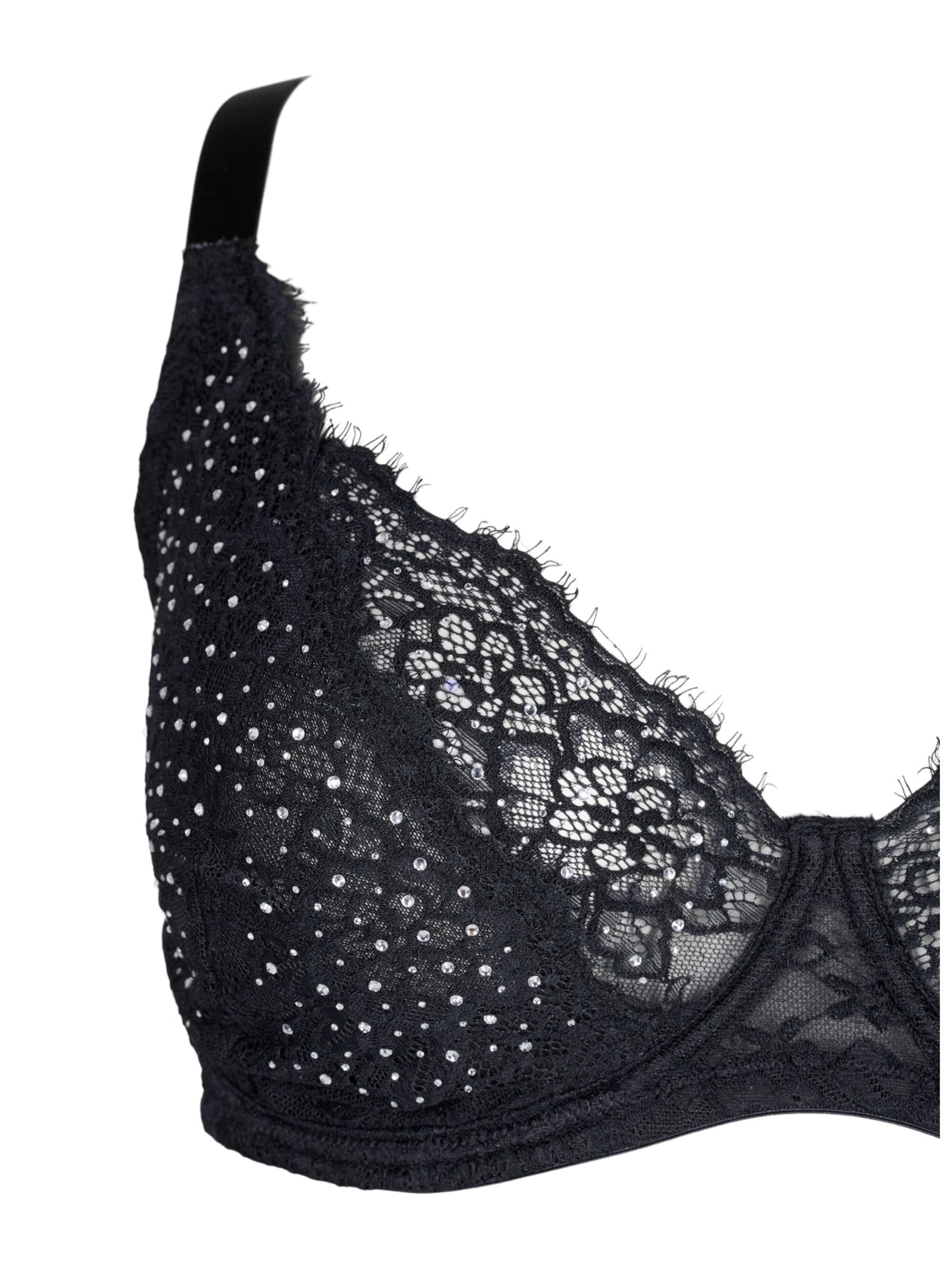 Devoted by Zizzi T-shirt Bra 'Lbeate' in Black