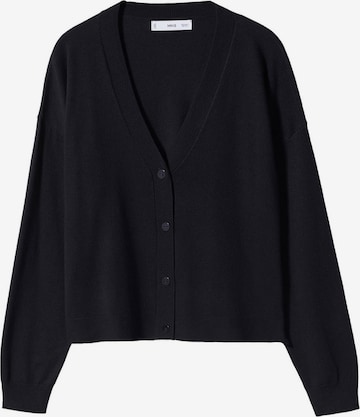MANGO Knit Cardigan 'LUCCA' in Black: front