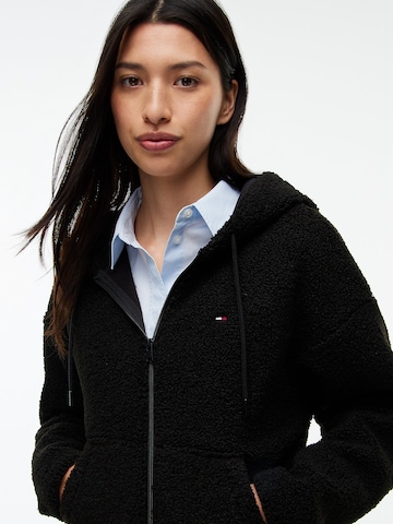 Tommy Jeans Fleecejacka i svart