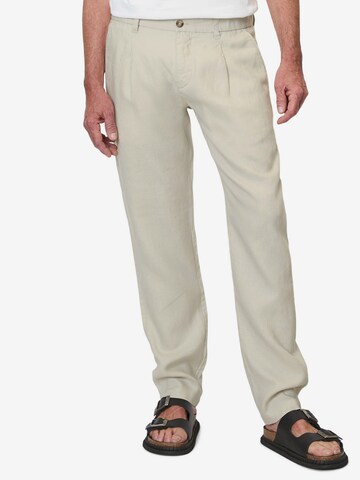 Regular Pantalon à pince 'Osby' Marc O'Polo en beige : devant