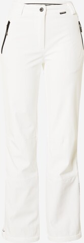 ICEPEAK Regular Workout Pants in White: front