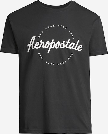 Tricou de la AÉROPOSTALE pe negru: față