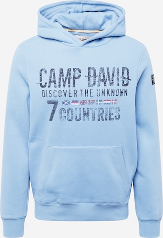 CAMP DAVID Sweatshirt in Blauw: voorkant