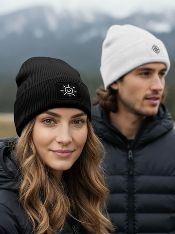 Neverless Beanie 'Sonne' in Black