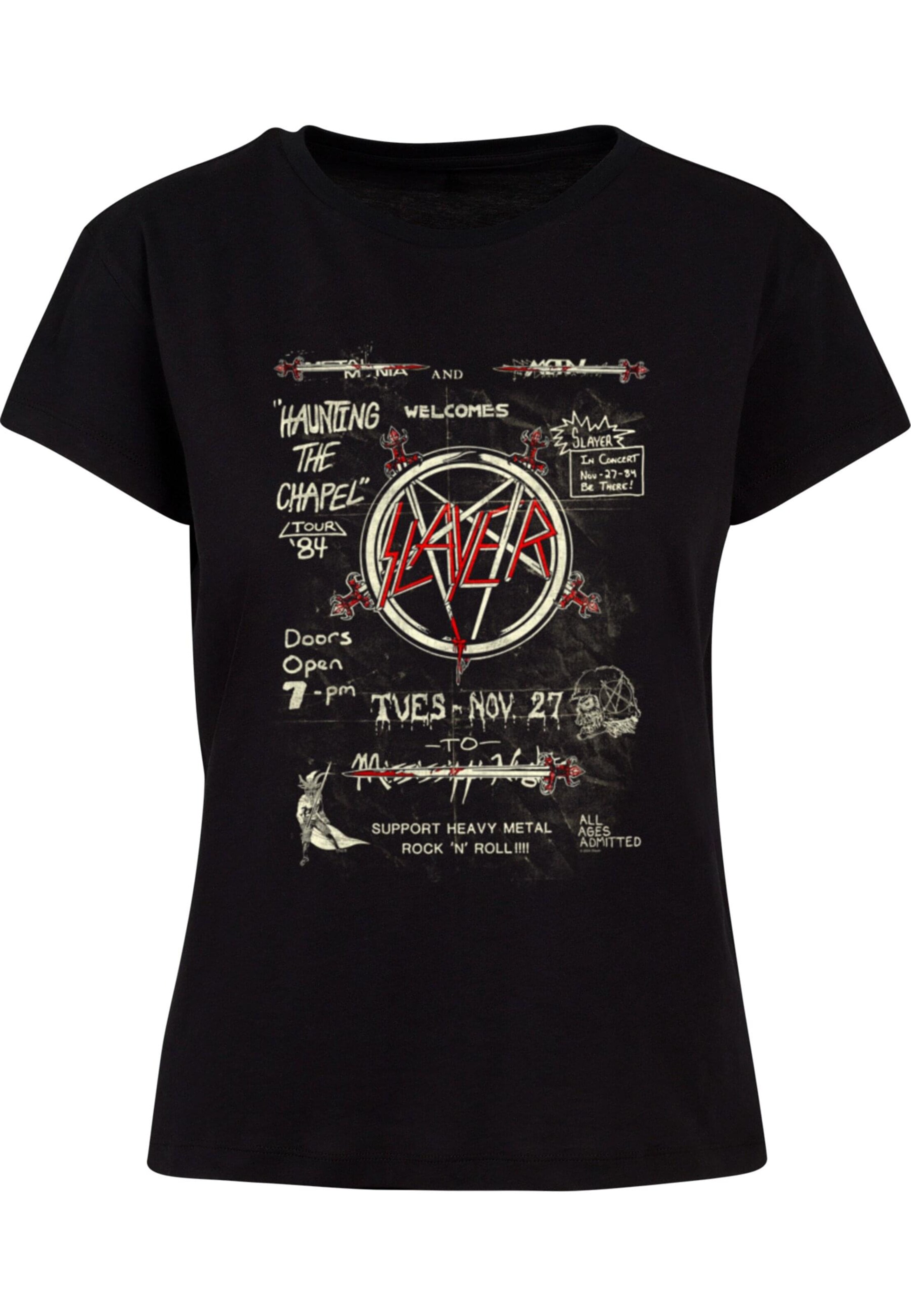 T-shirt 'Slayer - Haunting 84' Merchcode en noir : devant