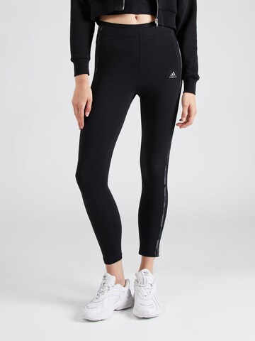 ADIDAS SPORTSWEAR Skinny Sportsbukser i sort: forside