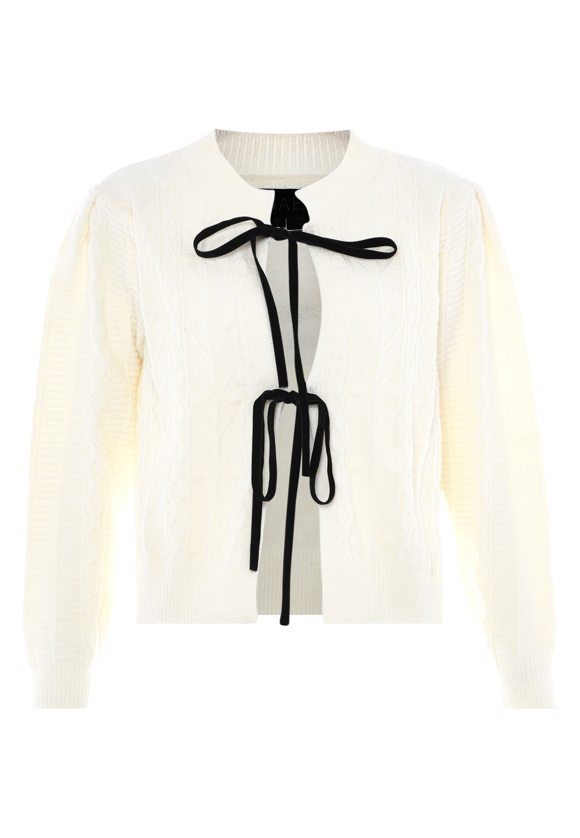 NAEMI Knit cardigan in White: front