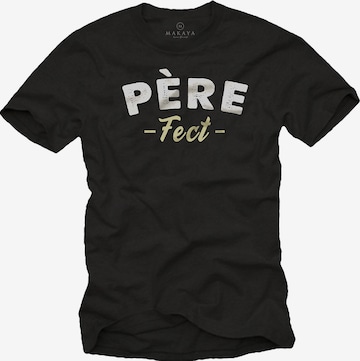 MAKAYA Shirt 'Pere Fect' in Black: front