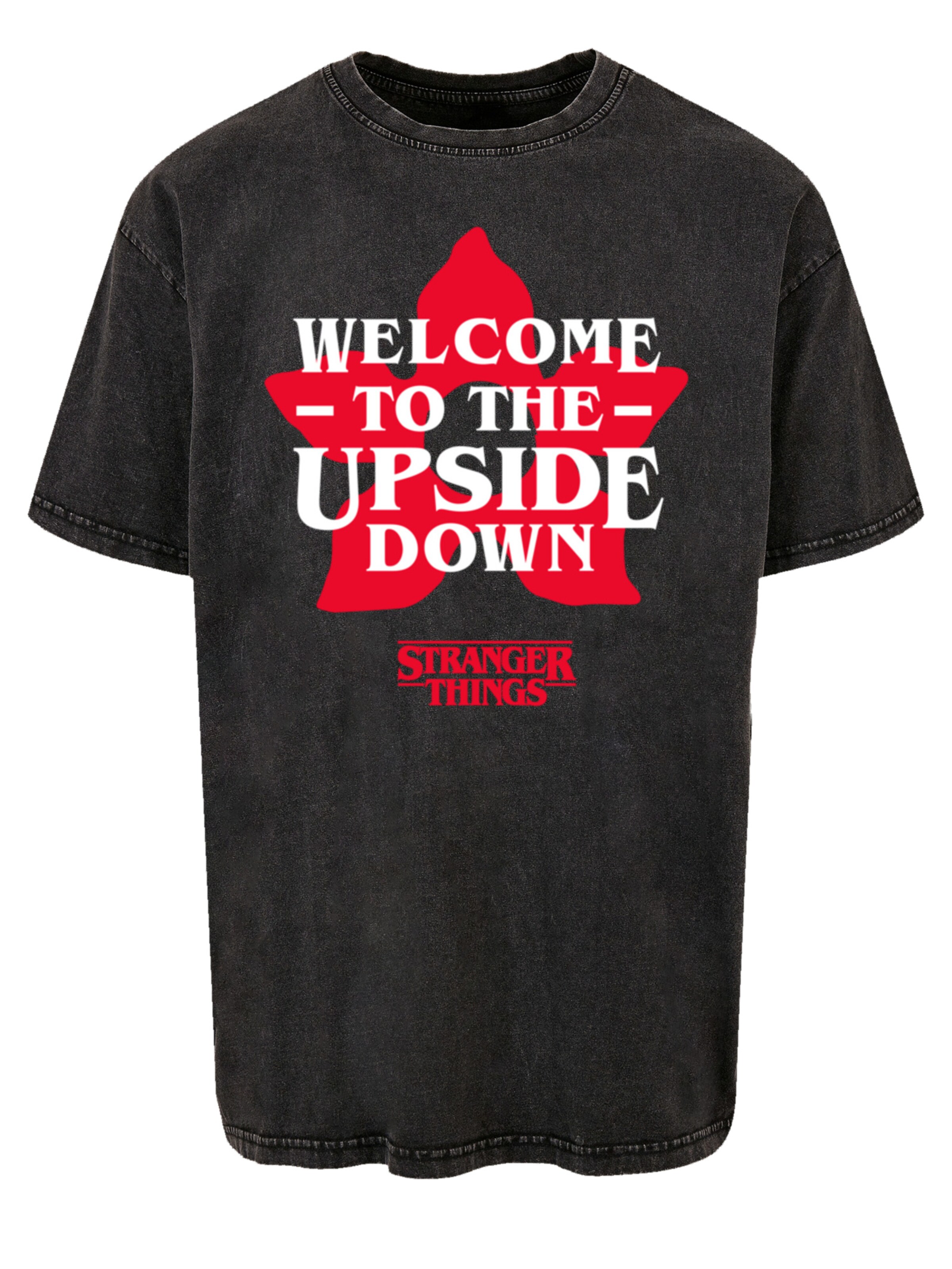 F4NT4STIC T-Shirt 'Stranger Things Upside Down Dreams Netflix TV Series' in Schwarz: Vorderseite