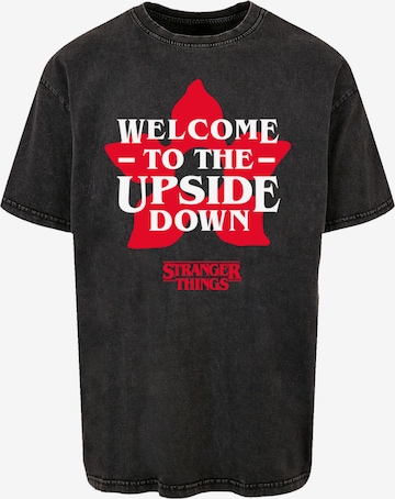 F4NT4STIC T-Shirt 'Stranger Things Upside Down Dreams Netflix TV Series' in Schwarz: predná strana