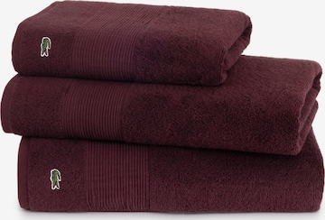 LACOSTE Handtuch 'LLECROCO' in Rot: Vorderseite
