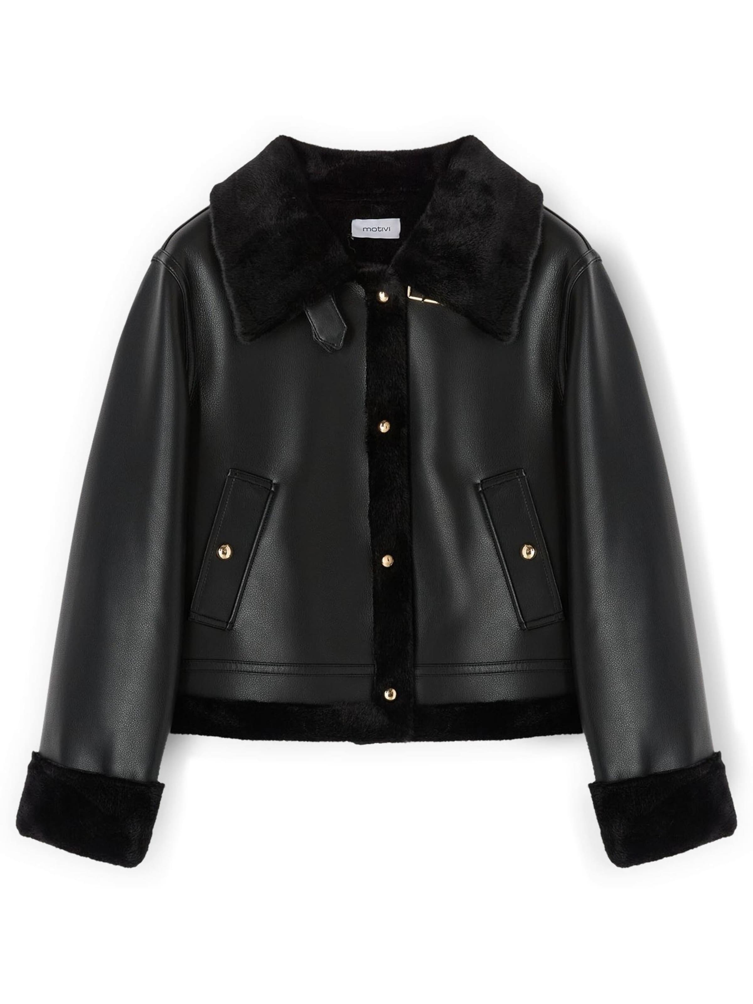 Manteau d’hiver MOTIVI en noir : devant