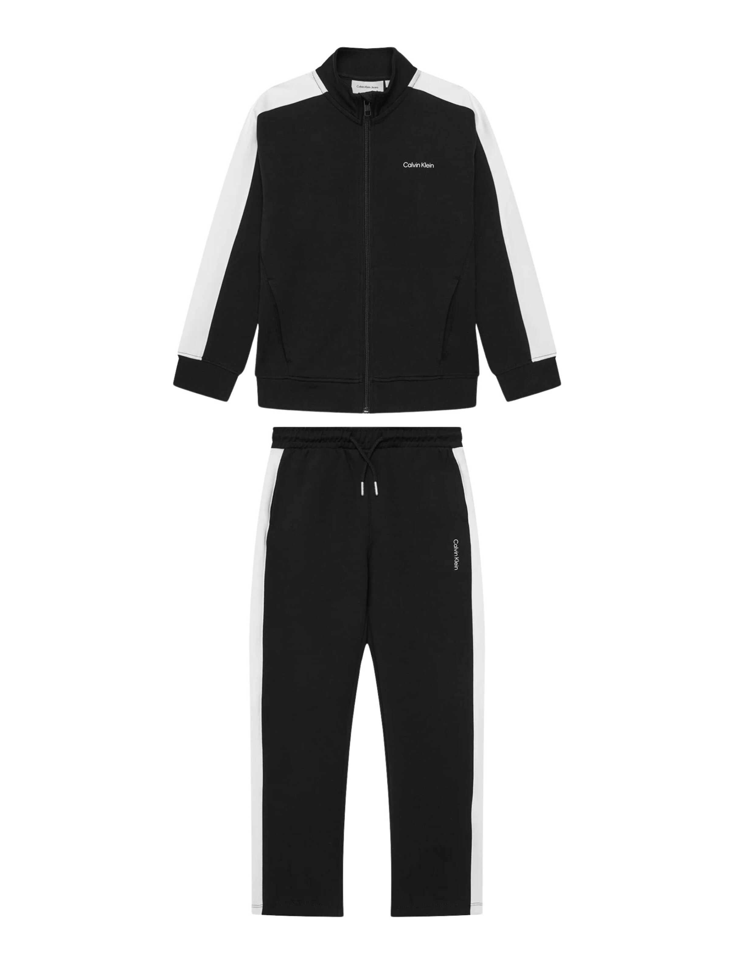 Set 'CALVIN KLEIN  JEANS kids TERRY COLORBLOCK JOGGER SET TUTA' Calvin Klein Kids en noir : devant