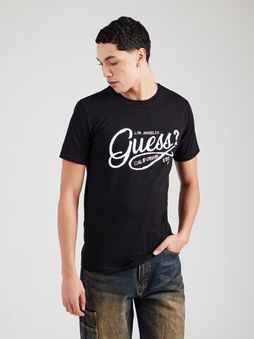 T-Shirt GUESS en noir : devant