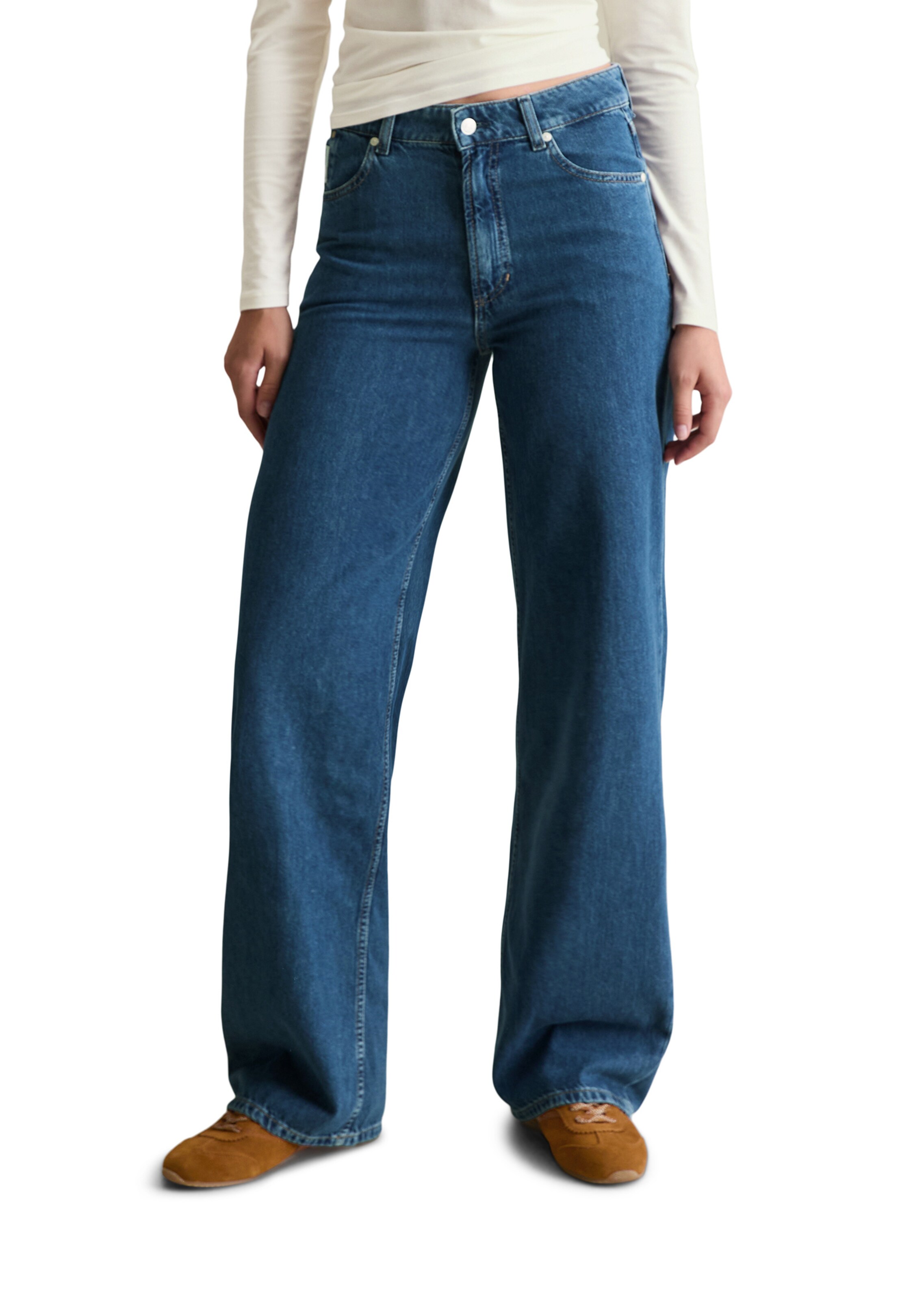 Marc O'Polo DENIM Wide leg Jeans 'Tomma' in Blue: front