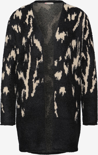 STREET ONE Strickjacke in beige / schwarzmeliert, Produktansicht