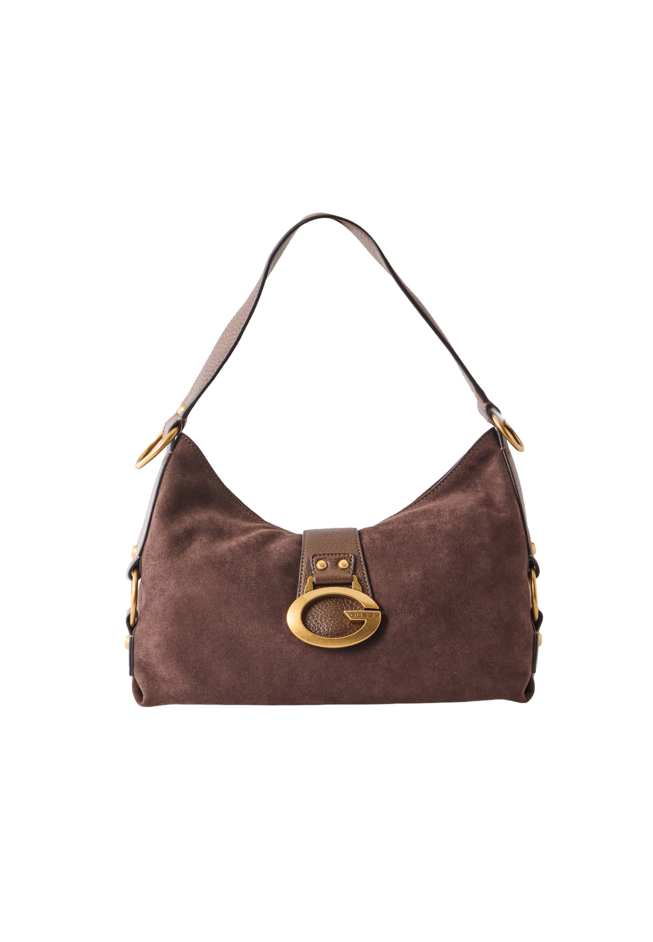 GUESS Schultertasche 'CAMDEN' in Braun: Vorderseite