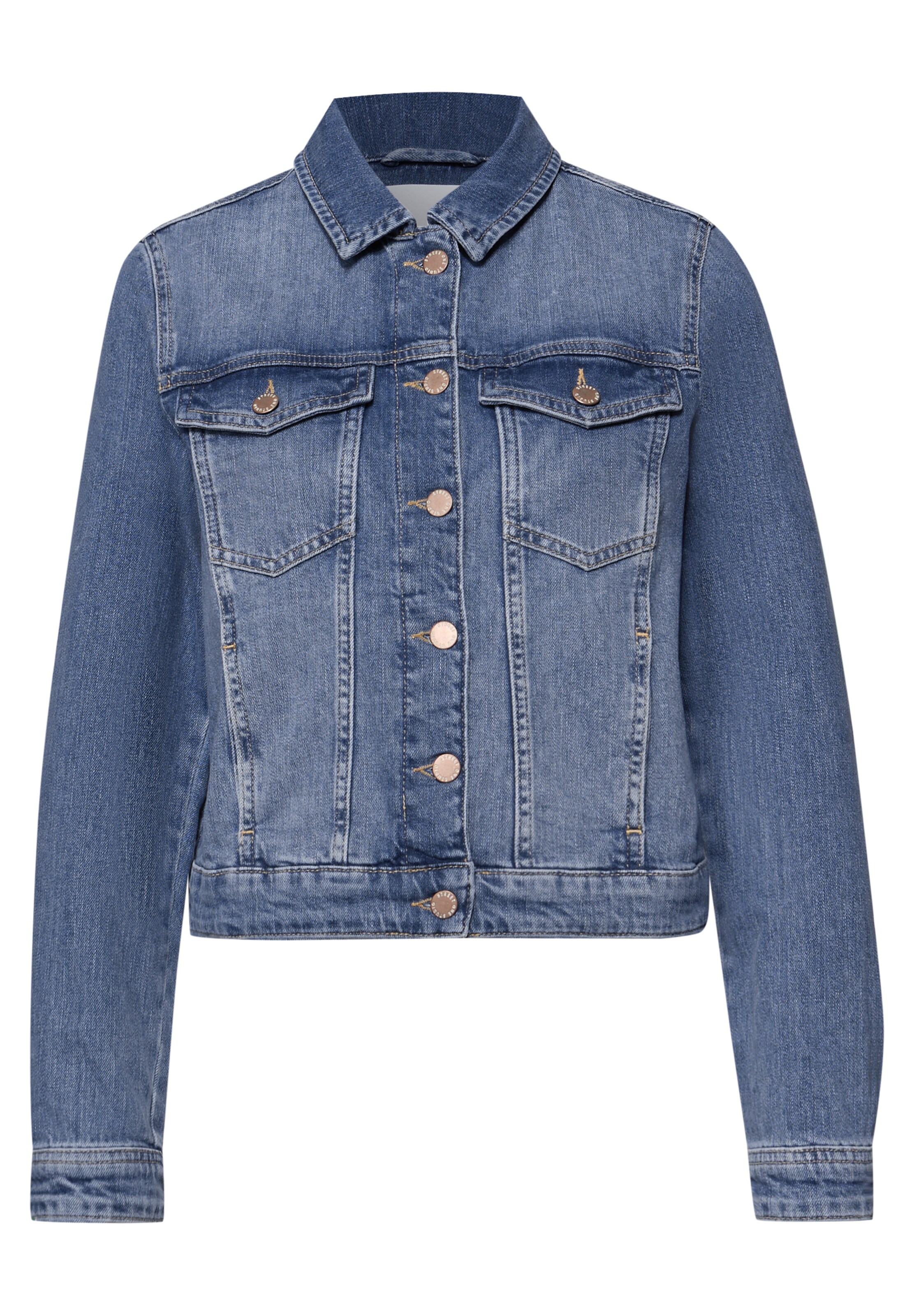 Street One Studio Between-Season Jacket in Blue: front