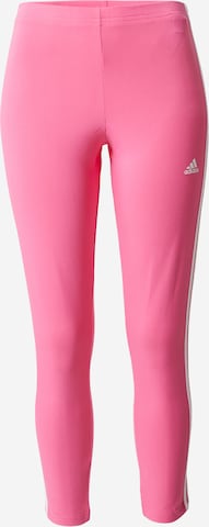 ADIDAS SPORTSWEAR Sportbroek 'Essentials 3-Stripes High-Waisted ' in Roze: voorkant