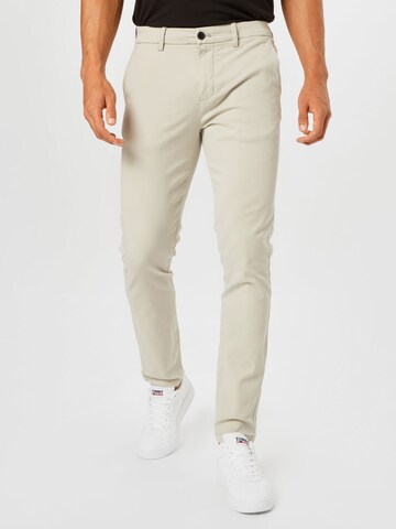 Coupe slim Pantalon chino 'Superflex' Lindbergh en gris : devant