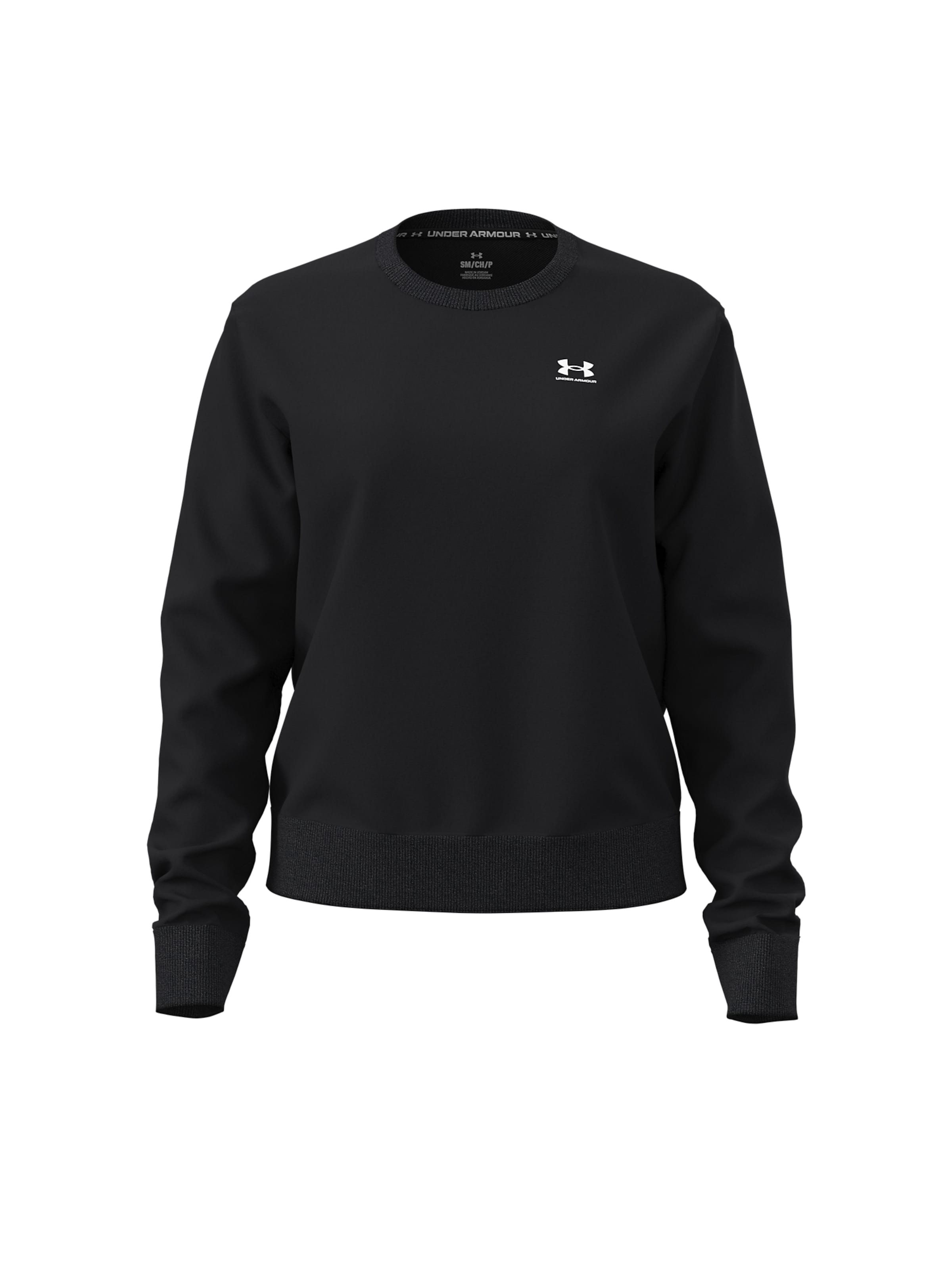 UNDER ARMOUR Sportief sweatshirt in Zwart: voorkant