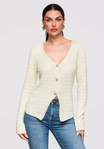 Ombre Knit cardigan in Yellow: front