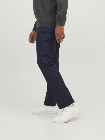 Jack & Jones Plus Slimfit Chinobyxa 'JPSTMarco JJDave' i blå