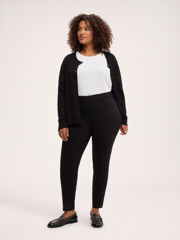 Coupe slim Pantalon Fiorella Rubino en noir