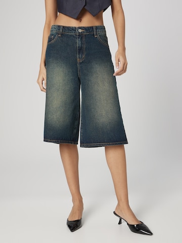 Bella x ABOUT YOU Wide leg Jeans 'Celina' in Blauw: voorkant