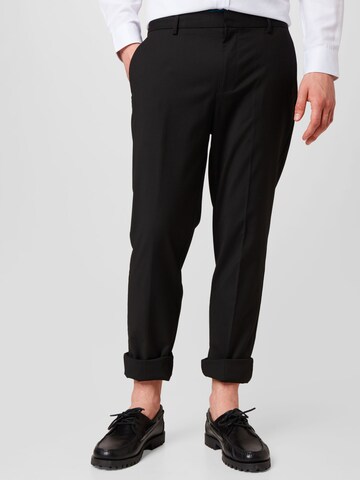 BURTON MENSWEAR LONDON - regular Pantalón de pinzas en negro: frente