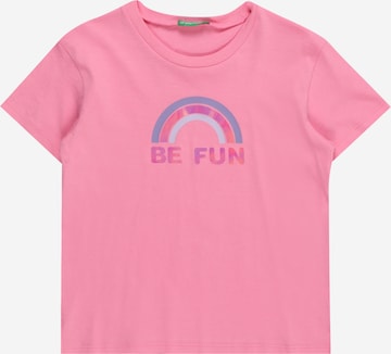 UNITED COLORS OF BENETTON - Camiseta en rosa: frente