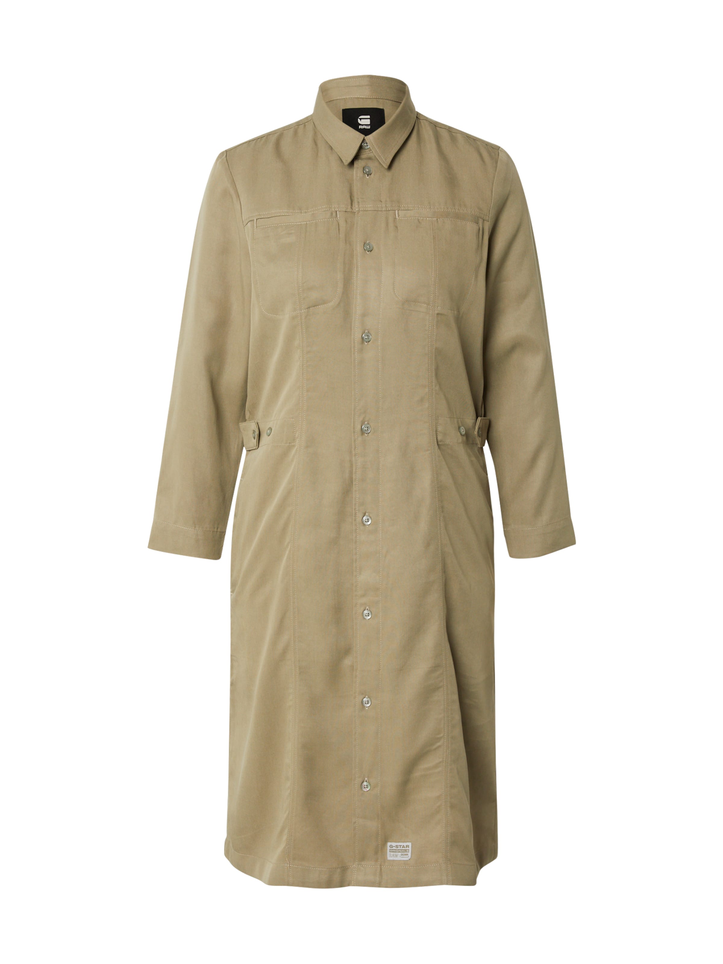 G-STAR Košilové šaty – zelená: přední strana