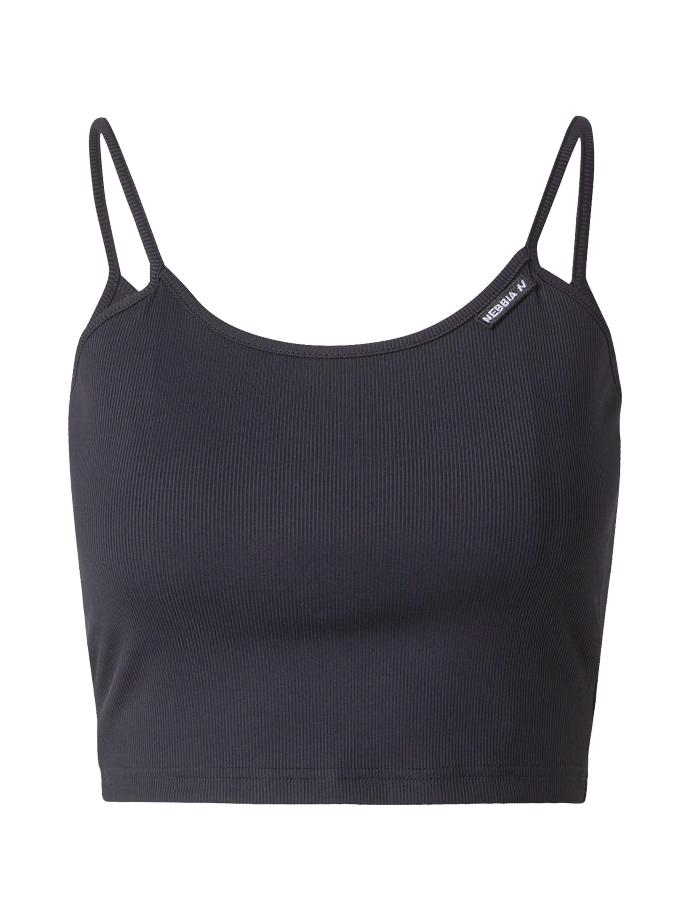 NEBBIA - Top desportivo em preto: frente