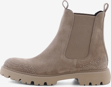 Kennel & Schmenger Chelsea boots 'PRINT' in Beige: voorkant