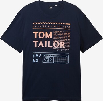 T-Shirt TOM TAILOR Men + en bleu : devant