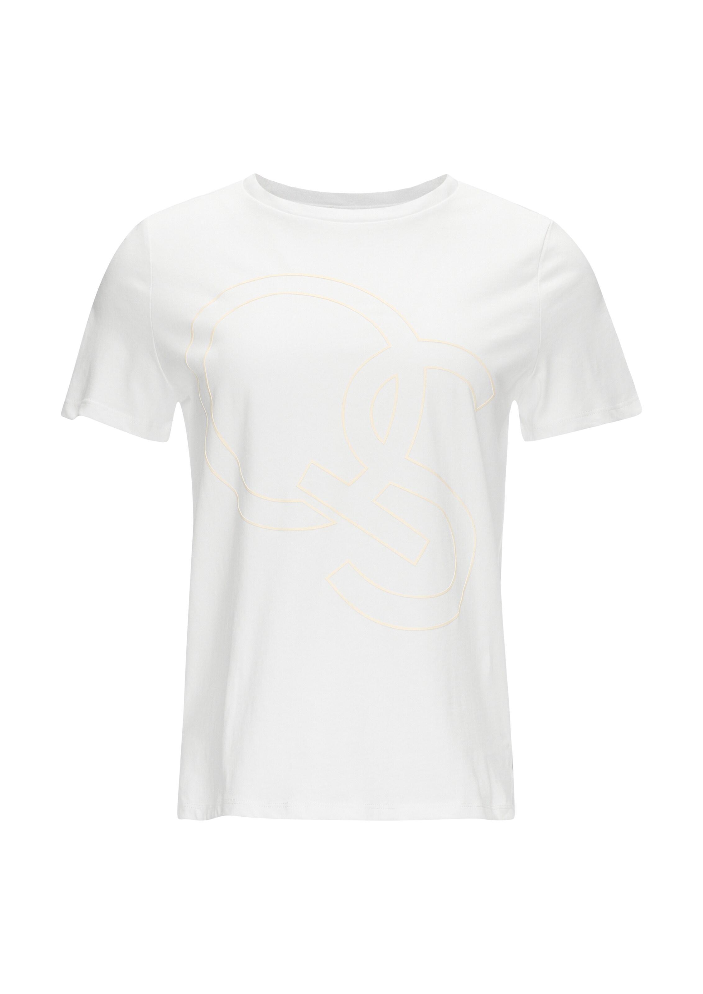 T-shirt QS en blanc : devant