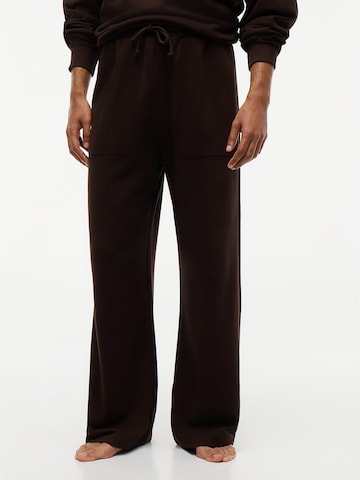 Wide Leg Pantalon TOMMY HILFIGER en marron : devant