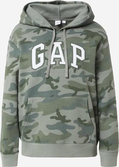 GAP Sweatshirt 'HERITAGE' in grau / petrol / dunkelgrün / weiß, Produktansicht