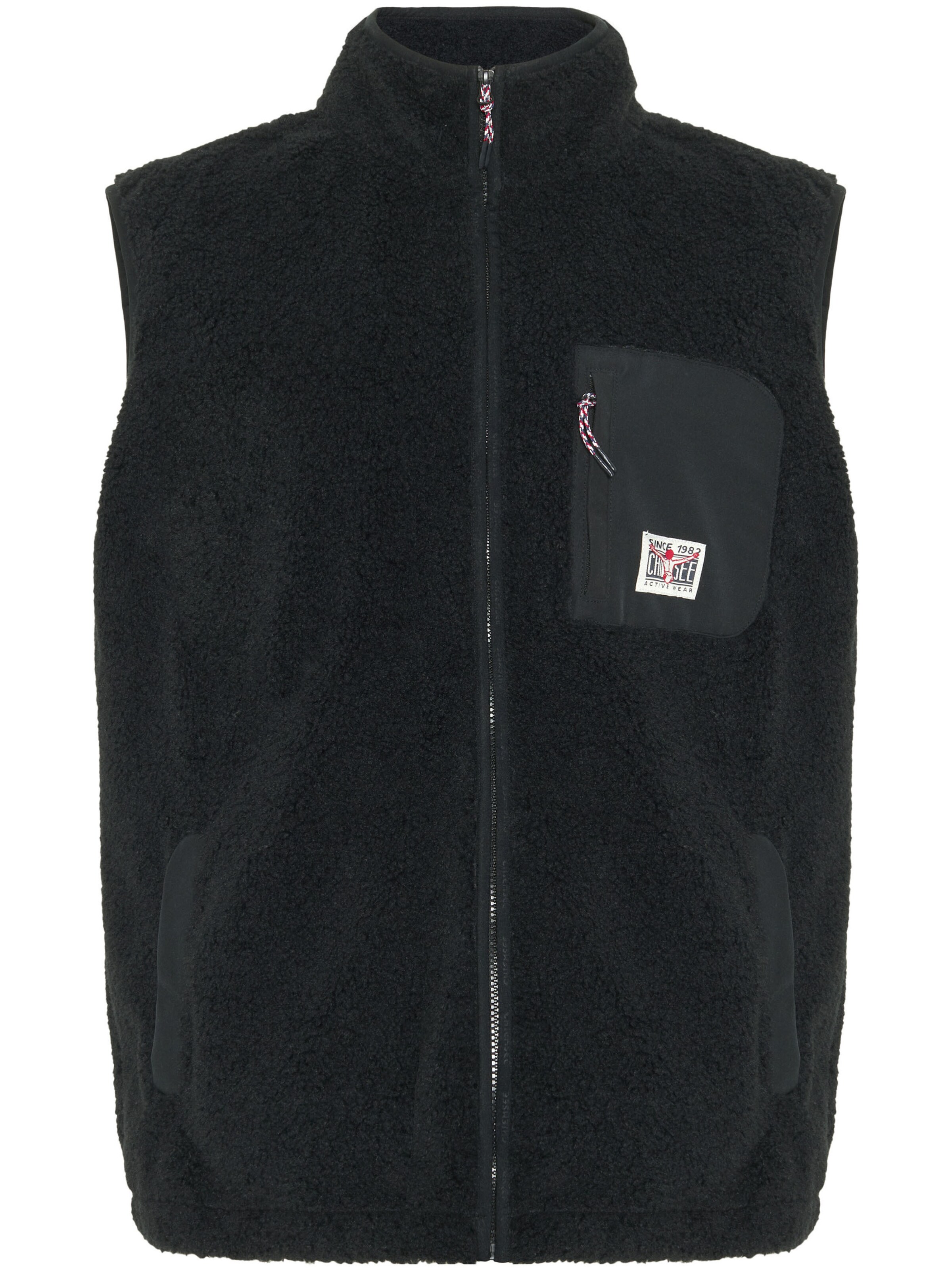 CHIEMSEE Weste ' aus warmen Sherpa-Fleece ' in M in schwarz, Produktansicht