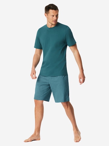 SCHIESSER Short Pajamas 'Casual Essentials' in Green
