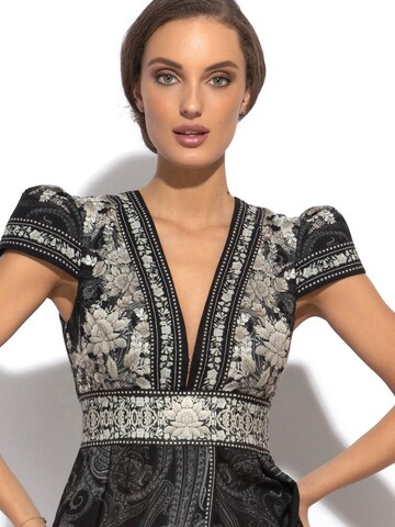 JIORO Summer Dress 'FROZEN LOTUS' in Black