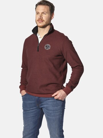 Jan Vanderstorm Sweatshirt 'Markward' in Rot: Vorderseite