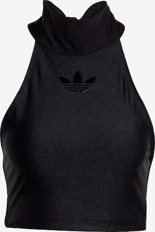 ADIDAS ORIGINALSTop 'Tie-Neck Crop' - crna boja: prednji dio