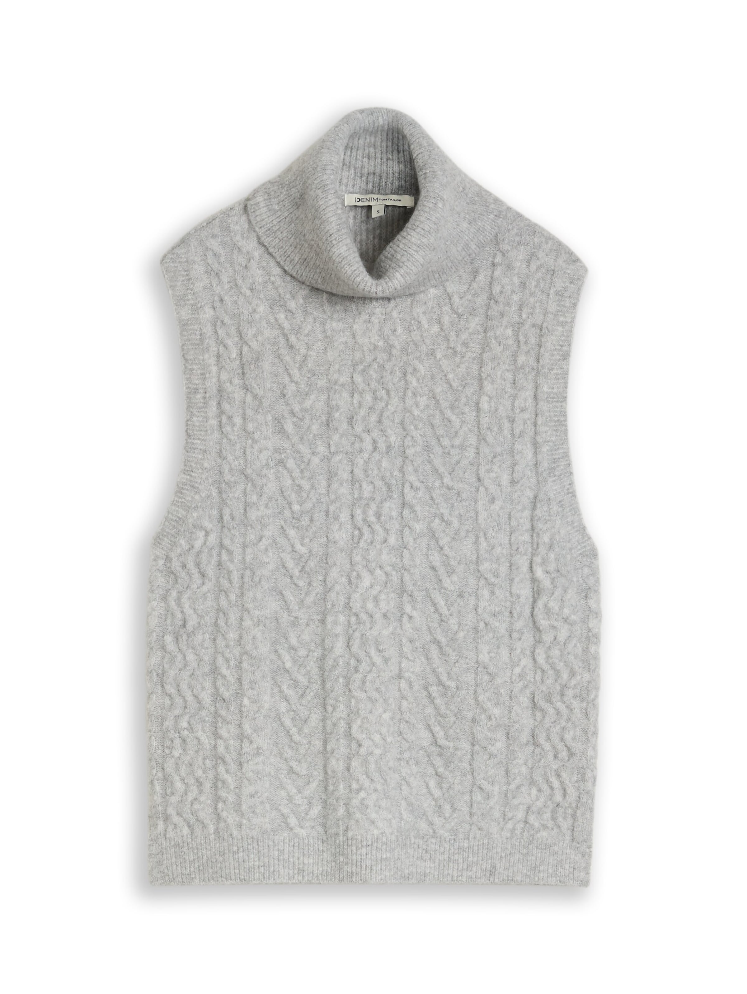 TOM TAILOR DENIM Pullunder in Grey: front