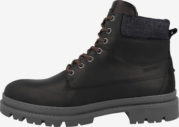 BULLBOXER Lace-Up Boots in Black: front